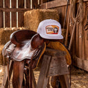 Lazy J Ranch White Daybreak Classic Five Panel Trucker Hat-