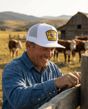 Lazy J Ranch White Gold Hot Shot Classic Five Panel Trucker Hat-