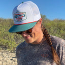 Lazy J Ranch White & Green Enchanted Classic Rope Trucker Hat