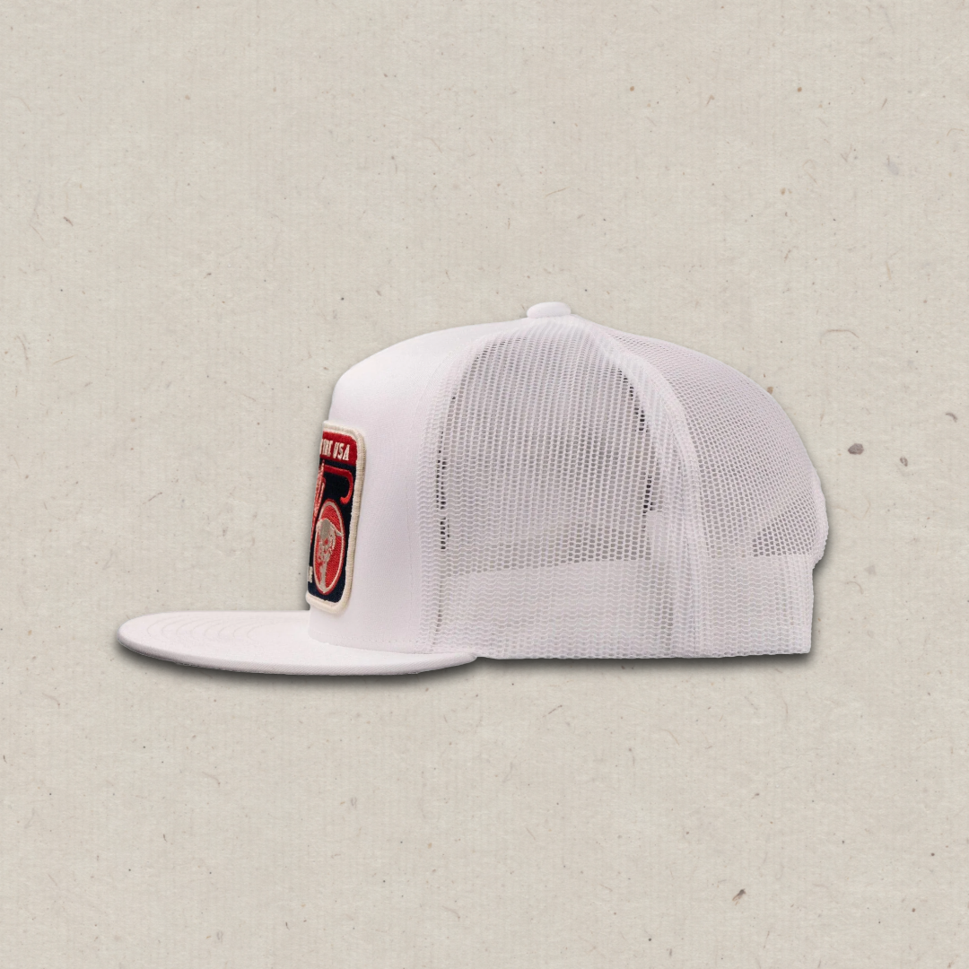 Lazy J Ranch White Heritage Classic Five Panel Trucker Hat-