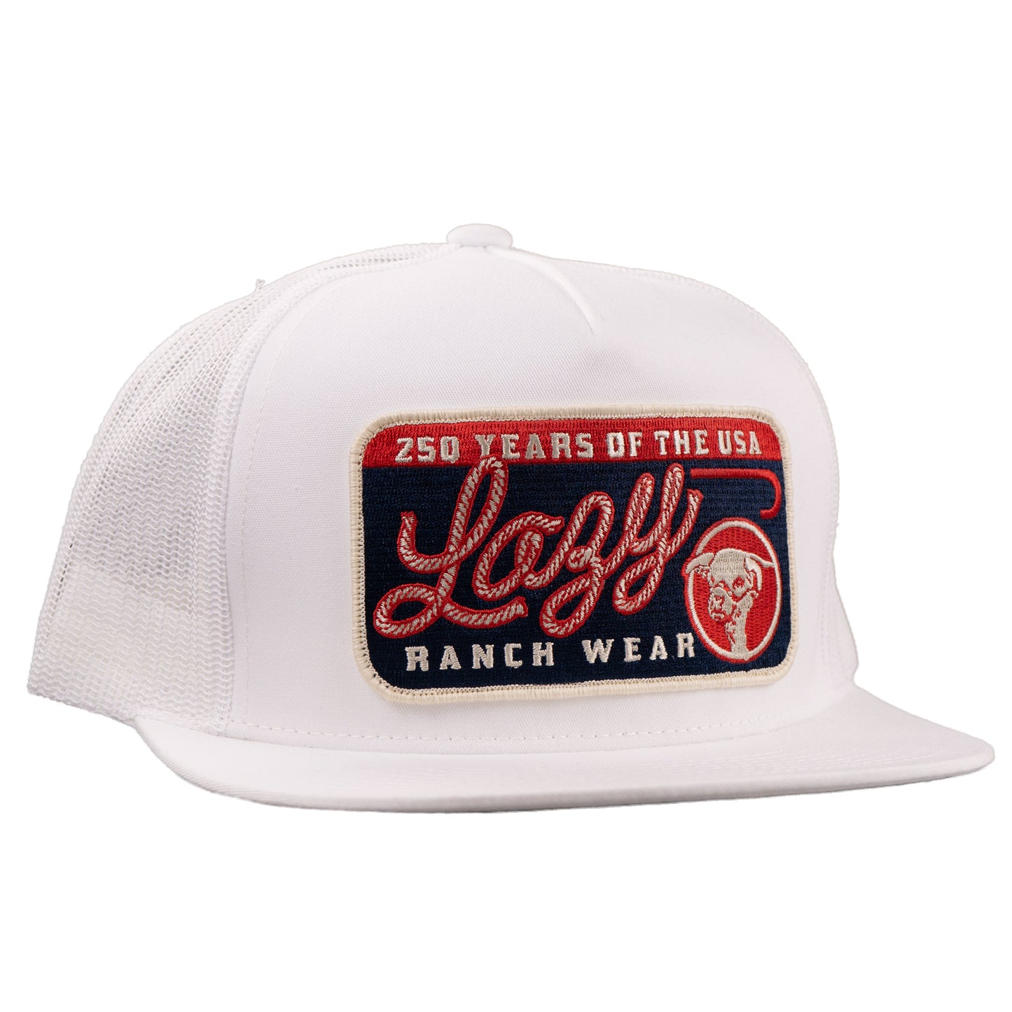 Lazy J Ranch White Heritage Classic Five Panel Trucker Hat-