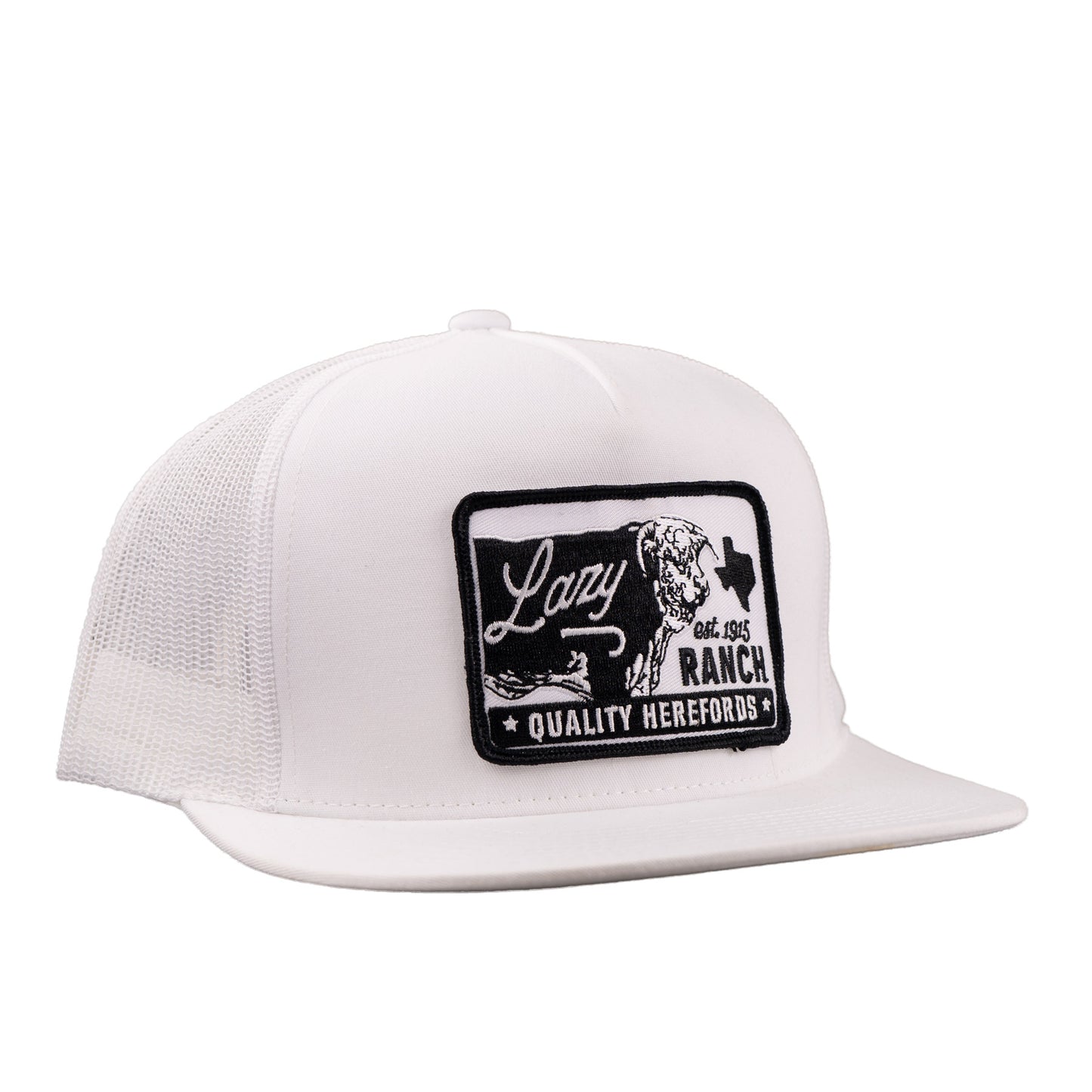 Lazy J Ranch White Legado Classic Five Panel Trucker Hat-