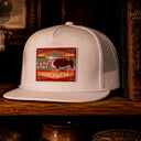 Lazy J Ranch White Maroon Smokeless Classic Rope Trucker Hat-