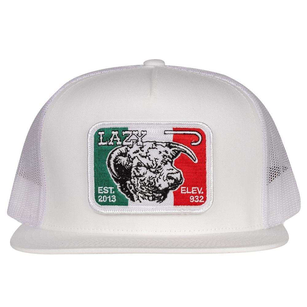 Lazy J Ranch White Mexico Elevation Classic Five Panel Trucker Hat-Lazy J Ranch Wear