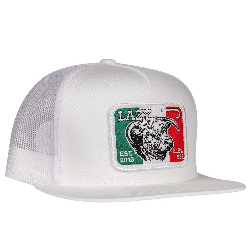 Lazy J Ranch White Mexico Elevation Classic Five Panel Trucker Hat-Lazy J Ranch Wear