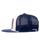 Lazy J Ranch White & Navy Feed Wagon Classic Rope Trucker Hat-