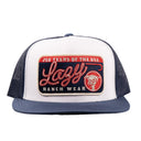 Lazy J Ranch White & Navy Heritage Classic Five Panel Trucker Hat-