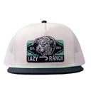 Lazy J Ranch White & Navy Presidio Classic Rope Trucker Hat-