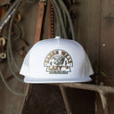 Lazy J Ranch White Olive Arrowhead Classic Five Panel Trucker Hat-