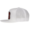 Lazy J Ranch White Red America's Best Brand Classic Five Panel Trucker Hat-