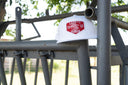 Lazy J Ranch White Red Ranch Classic Five Panel Trucker Hat-