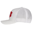 Lazy J Ranch White Red Ranch Mid Profile Trucker Hat-