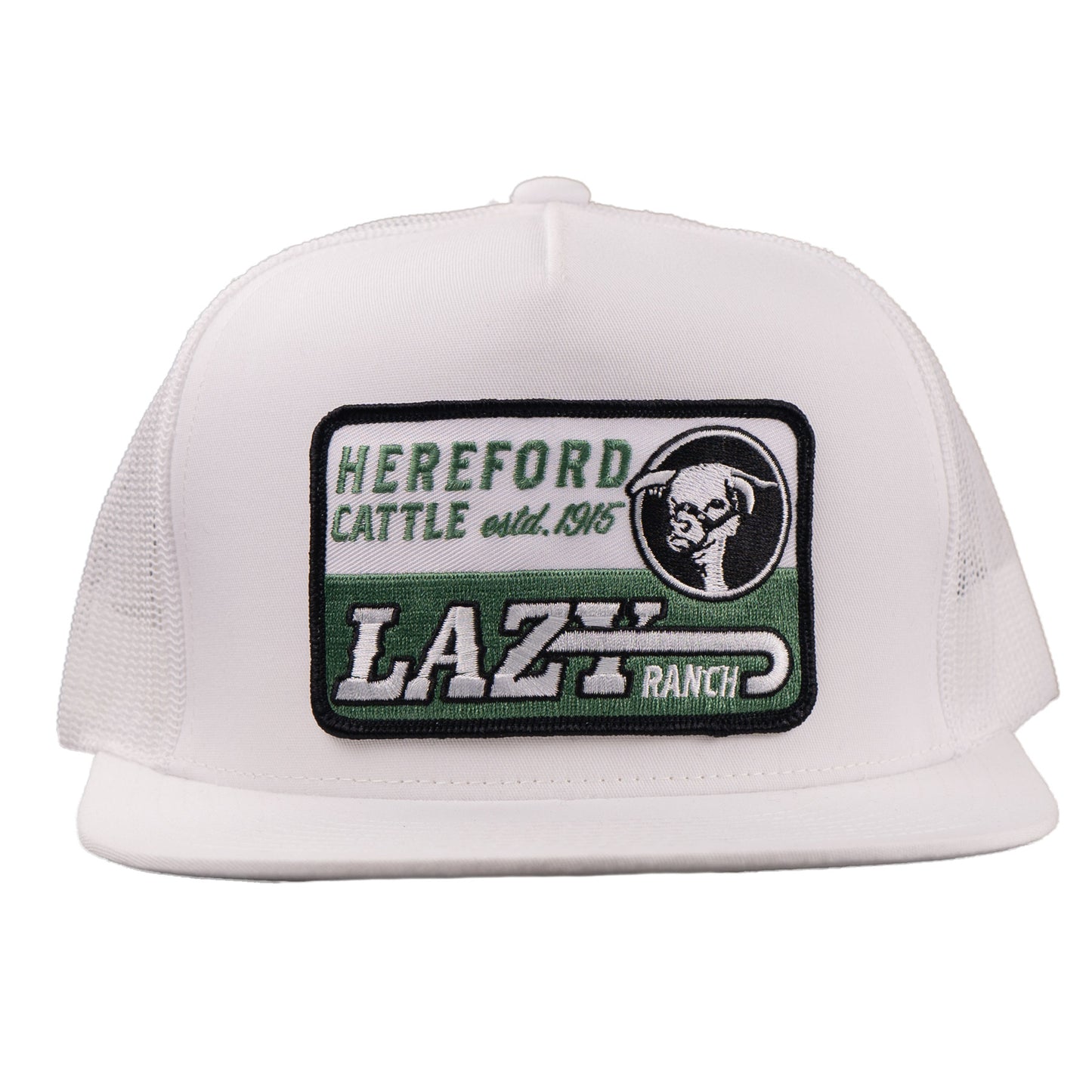 Lazy J Ranch White Shafter Classic Five Panel Trucker Hat-Lazy J Ranch Wear