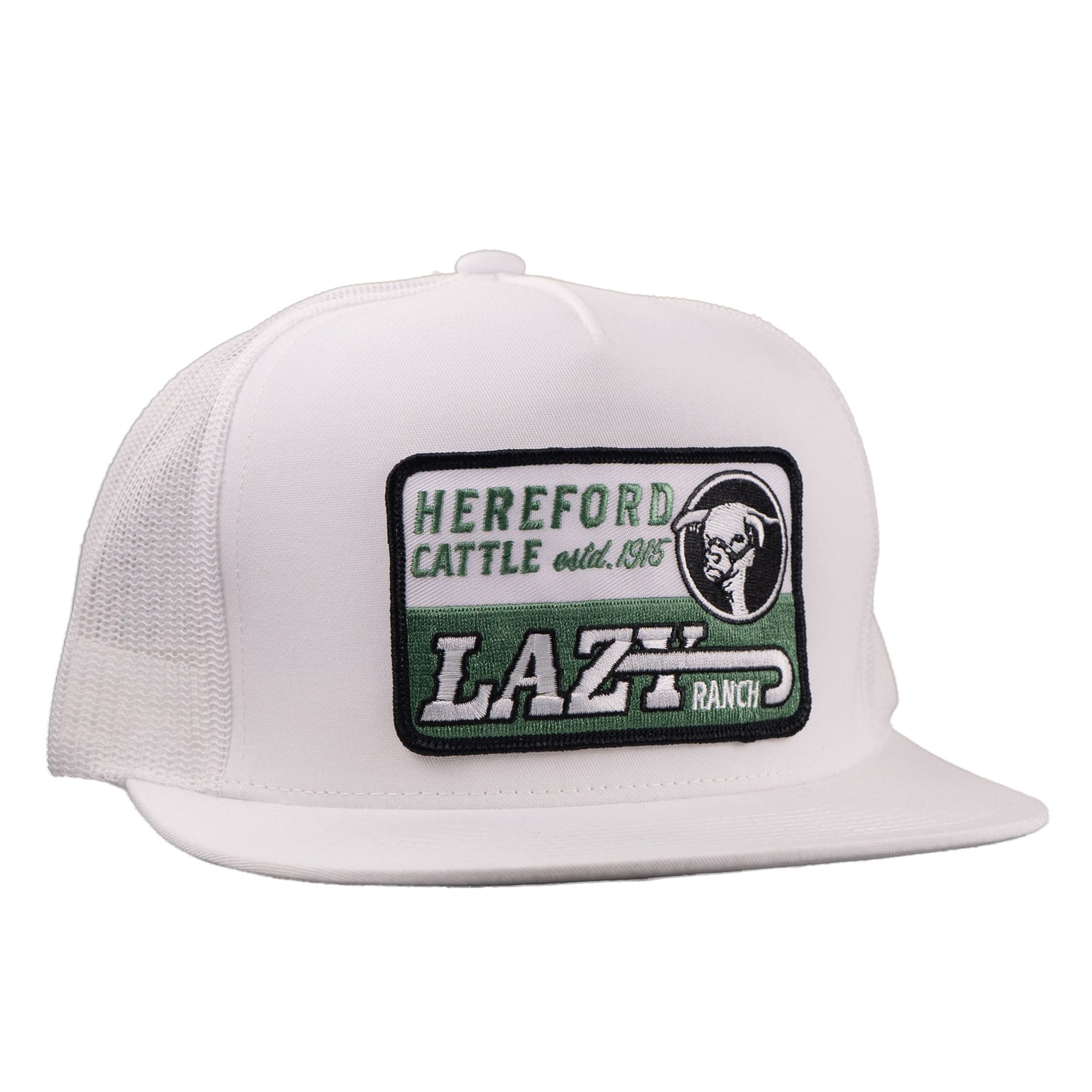 Lazy J Ranch White Shafter Classic Five Panel Trucker Hat-Lazy J Ranch Wear