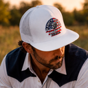 Lazy J Ranch White USA Arrowhead Classic Five Panel Trucker Hat-
