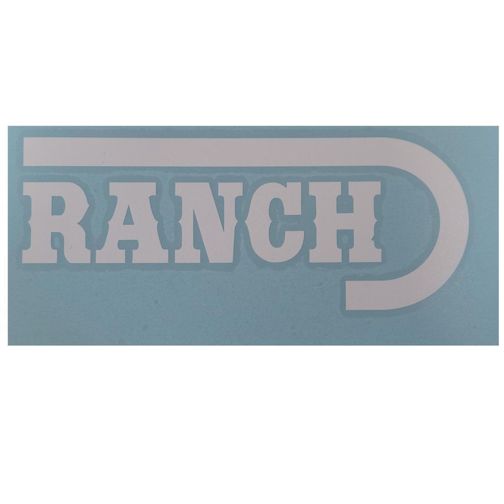 Lazy J Ranch White Vinyl Truck Decal-