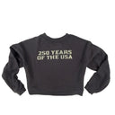 Lazy J Ranch Women's Freedom Cropped Sweatshirt - Pepper-