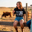 Lazy J Ranch Women's Legado Cropped Short Sleeve T-Shirt - Black-
