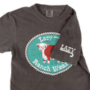 Lazy J Ranch Women's Original Buckle Cropped Short Sleeve T-Shirt - Charcoal-