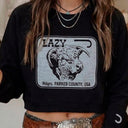 Lazy J Ranch Women's Parker County Cropped Sweatshirt - Black-