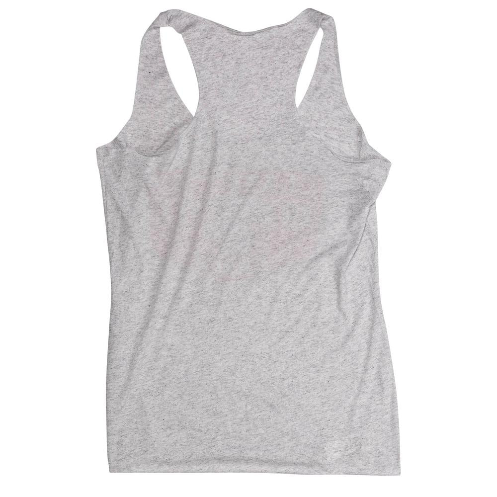 Lazy J Ranch Women's Red Ranch Logo Racerback Tank Top - White Fleck-Lazy J Ranch Wear