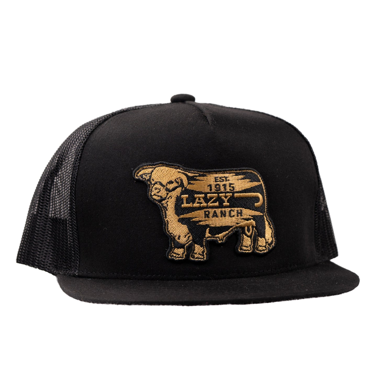 Lazy J Ranch Youth Black Gold Rush Classic Five Panel Trucker Hat-