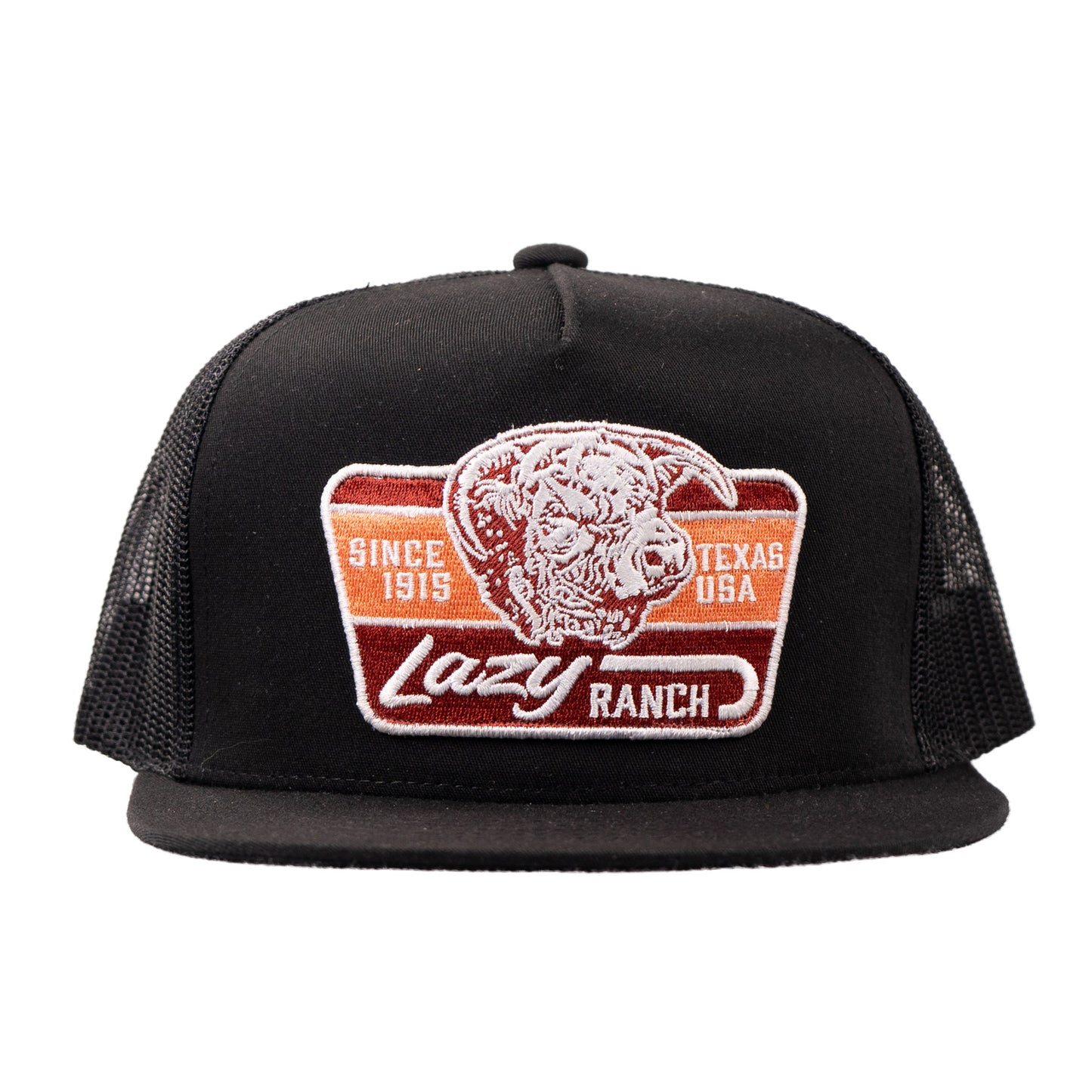 Lazy J Ranch Youth Black Texas Rust Classic Five Panel Trucker Hat-