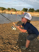 Lazy J Ranch Youth Heather Grey & White Texas Flag Bull Hat-