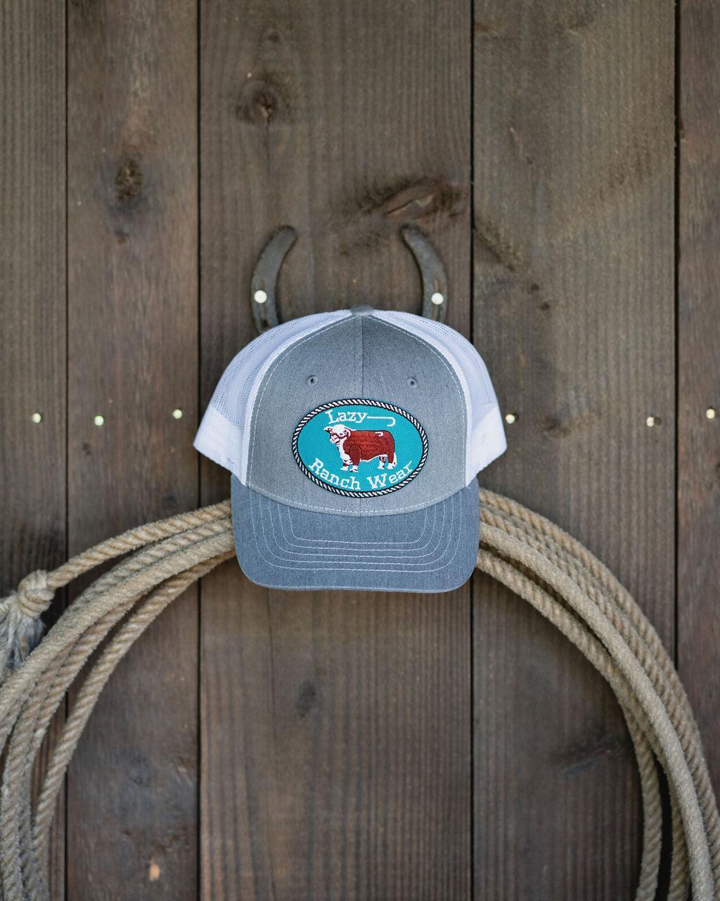 Lazy J Ranch Youth Heather & White Original Buckle Hat-