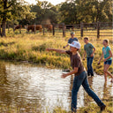 Lazy J Ranch Youth White Texas Rust Classic Five Panel Trucker Hat-