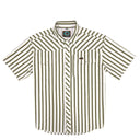 Lazy J Short Sleeve Performance Pearl Snap - Green Stripe-