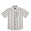 Lazy J Short Sleeve Performance Pearl Snap - Grey Stripe