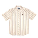 Lazy J Short Sleeve Performance Pearl Snap - Pink/Grey Stripe