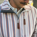 Lazy J Soft Shell Pinstripe Jacket - Red & Blue