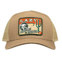 Lazy J Tan Big Bend Curved Bill Trucker Hat-