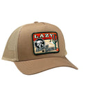 Lazy J Tan Big Bend Curved Bill Trucker Hat-