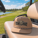 Lazy J Tan Diamond Banner Performance Classic Rope Trucker Hat