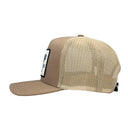 Lazy J Tan Iron Hide High Profile Curved Bill Trucker Hat