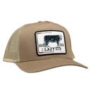 Lazy J Tan Iron Hide High Profile Curved Bill Trucker Hat