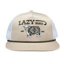 Lazy J Tan & White Alpine Rope Trucker Hat-