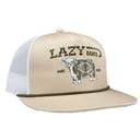 Lazy J Tan & White Alpine Rope Trucker Hat-