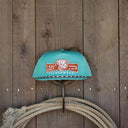 Lazy J Ranch Teal Diamond Banner Performance Rope Trucker Hat-