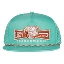 Lazy J Ranch Teal Diamond Banner Performance Rope Trucker Hat-
