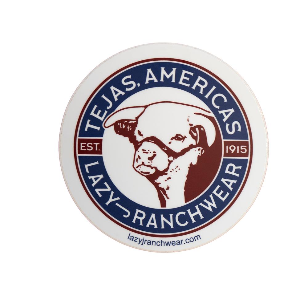 Lazy J Tejas Americas Sticker-Lazy J Ranch Wear