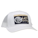 Lazy J White Dominate Mid Profile Trucker Hat