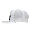 Lazy J White Dominate Quilted Rope High Profile Trucker Hat
