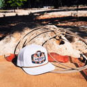 Lazy J White Drifter Classic Rope Trucker Hat