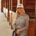 Lazy J Ranch White Presidio Classic Rope Trucker Hat-