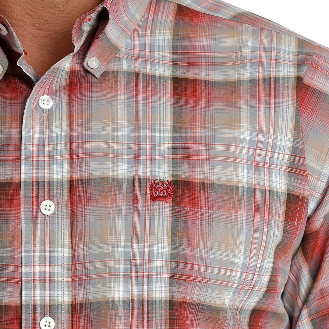 Cinch Men's Denver Plaid Button Down Long Sleeve Shirt - Multi