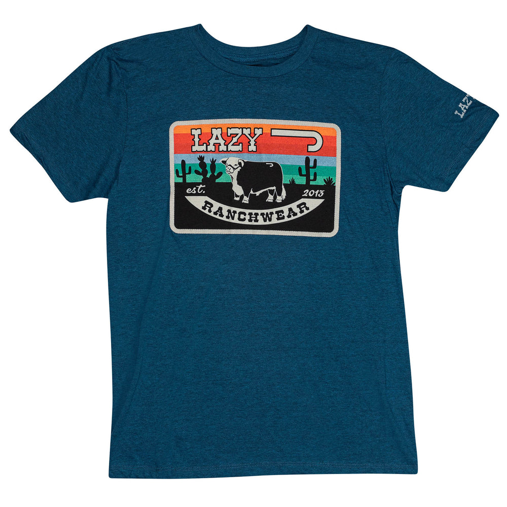 
                  
                    Lazy J Ranch Multi Jug Hereford Sky T-Shirt - Blue-
                  
                